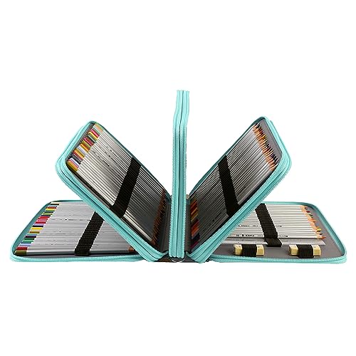 200 Slots Pencil Case Organizer With Removal Handle Strap - color: Daisy, size: 200