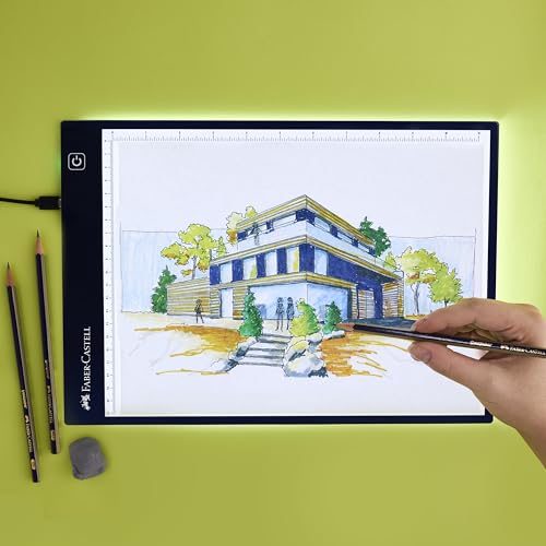 Faber-Castell LED Light Tracing Board: Adjustable Light Up Drawing Board, LED Drawing Pad, Tracing Light Box, Back to School Art Supplies for Artists, Hobbyists & Adults