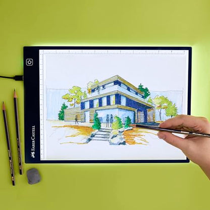 Faber-Castell LED Light Tracing Board: Adjustable Light Up Drawing Board, LED Drawing Pad, Tracing Light Box, Back to School Art Supplies for Artists, Hobbyists & Adults