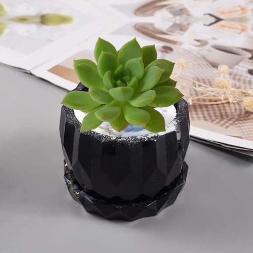 Silicone Resin Mould Flower Pot Set, Succulent Plant Flower Pot Silicone Mould, DIY Flower Pot Molds, Planter Pot Mold, Pen Holder molds - color: Style D