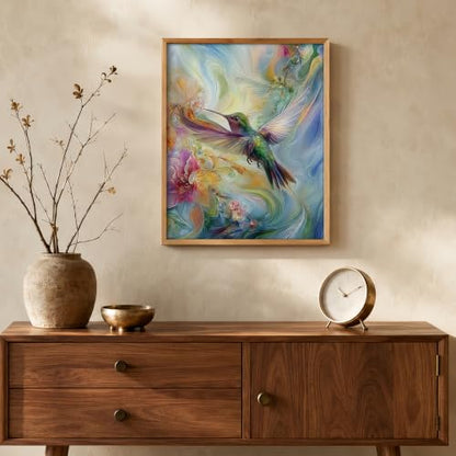 Mosaflare 5D Hummingbird Diamond Painting Kits for Adults 12x16 Inch - color: KM1234-1