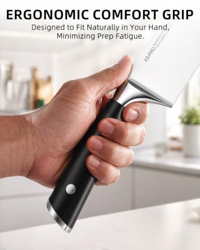 KnifeSaga Knife Set 15 Pcs High Carbon Stainless Steel Kitchen Knife Sets with Block & Sharpener, Premium Razor-Sharp Black Knives Block Set for Kitchen, Ergonomic Full-Tang Handle - color: Dark Black