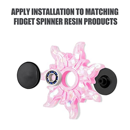NiArt Fidget Spinner Bearings with Caps 20 Pack, Chrome Steel DIY Set - size: ONLY 20 BLACK Cap Bearings