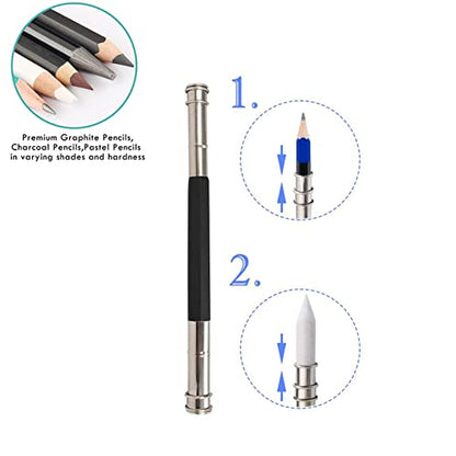 Heshengping - Blending Stump, 15 Pack has Art Eraser Extender Sandpaper, Paper Blending Stumps for Drawing Shading Pencils for Sketching, Blending Pencil, Blending Sticks for Student Artist