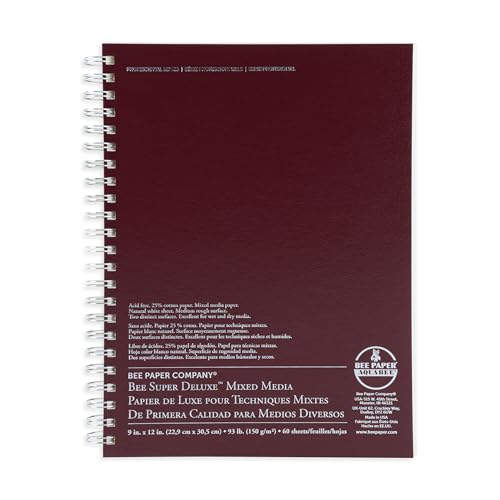 Bee Paper Super Deluxe Sketch Pad, 6-Inch L by 9-Inch H - size: 6-inch x 9-inch, 60 Sheet Wire Bound Pad