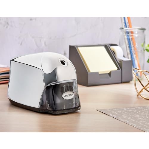Bostitch Office QuietSharp Executive Heavy Duty Electric Pencil Sharpener, Colored-Pencil Compatible, Silver Chrome - color: Silver Chrome