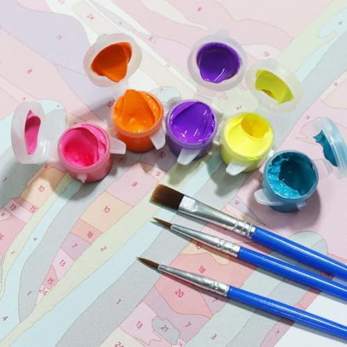 FunLynJoy Paint by Numbers for Adults Beginner, Funny Animals Paint by Numbers Funny Pet 16 x 20 Inch (Otter) - color: Otter