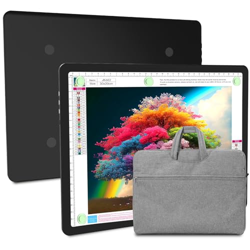 Elice Rechargeable A4 Light Pad with Carry Bag, Magnetic LED Light Board with Physical Button, Super Bright Diamond Art Light Pad, Ultra-Thin Light Box for Tracing, Weeding, Diamond Painting -Black - color: Black, size: A4 with Carry Bag
