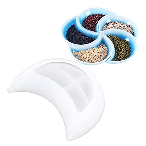 Tray Resin Mold Moon Shaped Dish Silicone Mold Epoxy Resin Mold Suitable for Jewelry Storage Plate Home Decoration Silicone, 11.7x7x2.7cm/4.60x2.75x1.06in, Clear