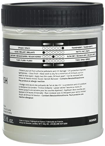 Winsor & Newton Professional Acrylic Medium, Gloss UV Varnish, 450ml - color: Gloss Uv Varnish, style: 450ml (15.2-oz)