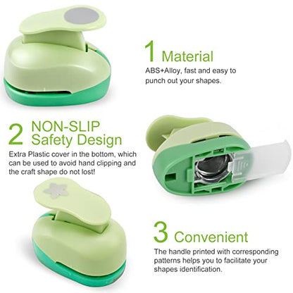 Craft Hole Punch 9 Pcs 5/8 Inch Paper Punches for Crafting Hole Punch Shape - style: 9 Different pattern 5/8 Inch Set 3