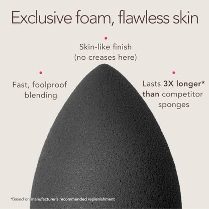 Beautyblender® | Pro Blender Makeup Sponge | Blend Liquid Foundations, Powders and Creams | Streak Free Application | Vegan, Cruelty Free | Made in USA - color: Pro Black