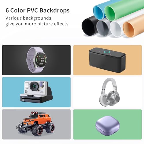 50W Photo Light Box, 20"x20" Lightbox for Product Photography | Dimmable LED Lights(CRI>97, 5500K, 120 LEDs), 6 Anti-Wrinkle backdrops, Multi-Angle Shooting, Portable&Quick Setup - size: 20*20*20 inch
