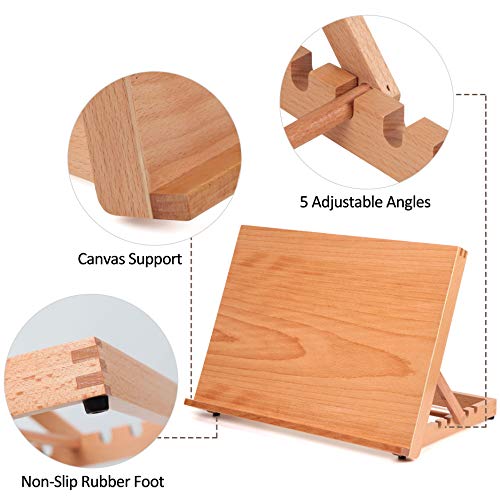 Falling in Art 5 Position Wood Drafting Table Easel Drawing&Sketching Board | 16 1/2 Inches by 12 1/8 Inches - style: 16 1/2 L * 12 1/8 W