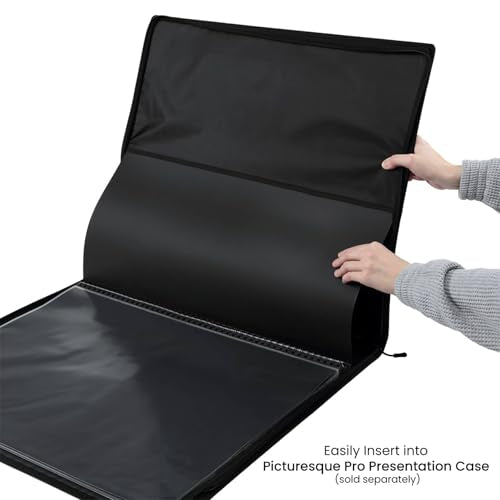 Picturesque Pro Presentation Refill Book 18x24 - Art Portfolio Folder for Artwork, Archival Storage Solution, Strong Spiral Bound Format w/ 20 Crystal Clear Pages and Acid-Free Divider Sheets - size: 18x24 in Refill