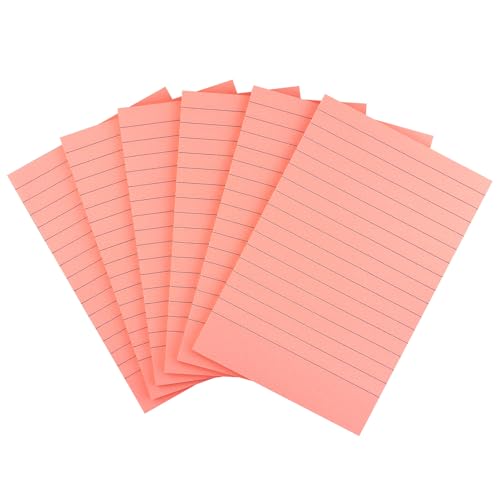 Early Buy Lined Sticky Notes, 4x6 in, 6 Pads, 45 Sheets/Pad (Pink) - color: Pink