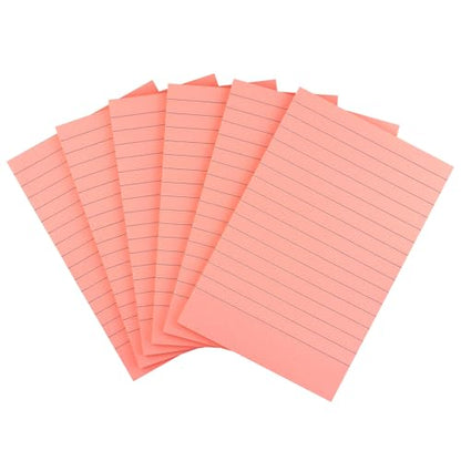 Early Buy Lined Sticky Notes, 4x6 in, 6 Pads, 45 Sheets/Pad (Pink) - color: Pink