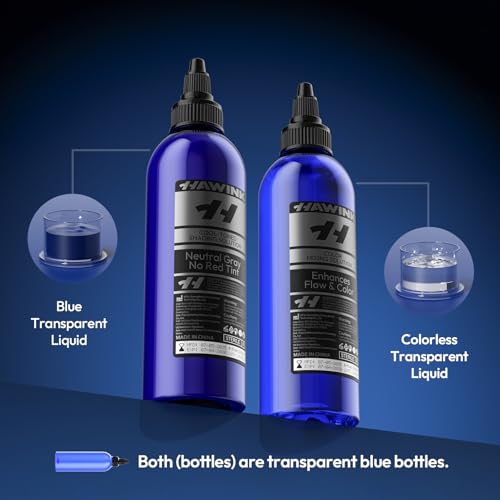 Tattoo Ink Color Mixing Solution, 2PCS Cool-Toned Shading Solution 8OZ and Color Mixing Solution 8OZ Premium Shading Solution TS701-240KIT