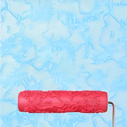 7" Texturing Roller, Patterned Textured Paint Roller, Drywall Texture Tool | Embossed Rubber Paint Roller, Decorative Art Texture Roller, Knockdown Texture Tool for DIY Household Wall Painting (BK069R) - style: BK069R