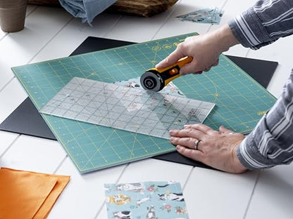 OLFA 17x17" 360-Degree Rotating Cutting Mat (RM-17S-01) - Self-Healing