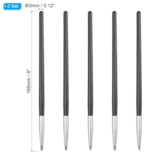 PATIKIL Silicone Clay Sculpting Tool, 15 Pcs Clay Shaping Tool Soft Rubber Modeling Dotting Tool for Pottery Clay Craft Painting Nail Rock, Black/Grey (3mm) - color: Black/Grey, size: 3mm