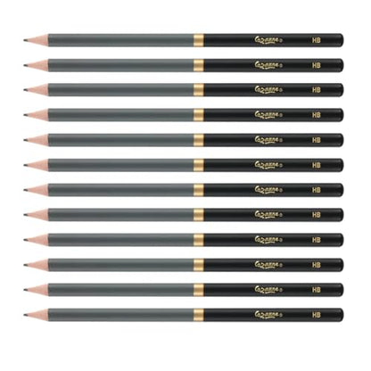Cezanne Graphite Drawing Pencils Set - HB, Set of 12 Break-Resistant Graphite Lead, Easy-to-Sharpen Sketch Pencils, Master Artist Quality Graphite Pencils for Technical and Artistic Drawing - color: HB, size: Set of 12