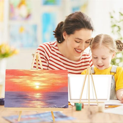 3 Pack 14 Inch Wood Easels, Tabletop Painting Display Easels, Painting Party Easel, Portable Canvas Holders