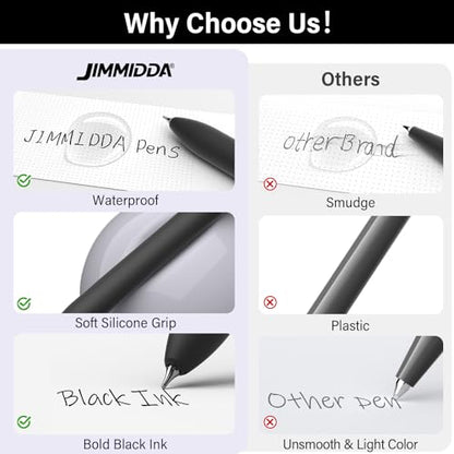 0.7mm Gel Pens Black Ink, 8 Pack Retractable Pens with Fidget Clip - color: Classic -8Pcs Black Ink