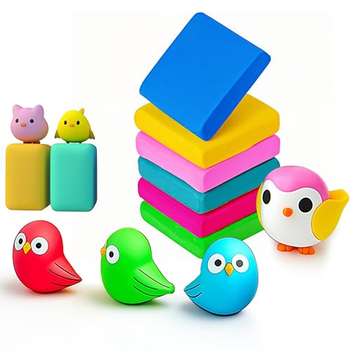Kneaded Erasers for Artists 6 Pack Kneadable and Moldable Art Eraser, Stretchy Putty Erasers Needed for Drawing, Charcoal, Sketching, and Blending Effects
