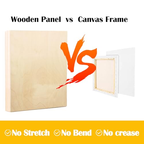2 Pack 18x24'' Unfinished Gallery Birch Wood Canvas Panels | 1 1/2" Deep Art Cradle Boards for Painting, Pouring, Burning, Epoxy Resin, Laser Engraving Cutting - size: 18*24 2 Pack