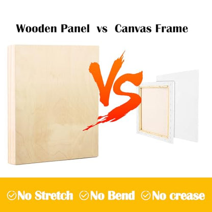 2 Pack 18x24'' Unfinished Gallery Birch Wood Canvas Panels | 1 1/2" Deep Art Cradle Boards for Painting, Pouring, Burning, Epoxy Resin, Laser Engraving Cutting - size: 18*24 2 Pack