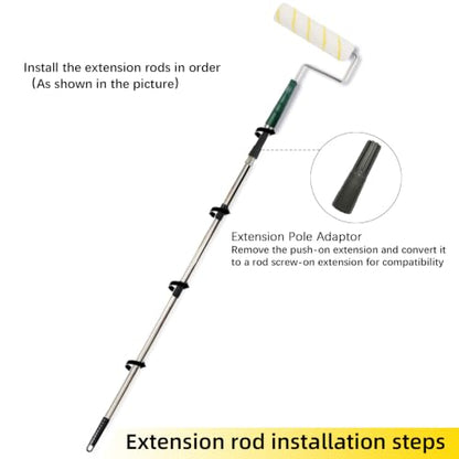 Wesquer 18-Piece Paint Roller Kit with 1.2m Extension Pole | 9" & 4" Painting Roller Set for Walls and Ceilings