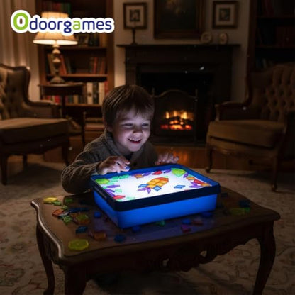 Odoorgames Young Explorers Light Table – Light Up Table (Blue) - color: Blue