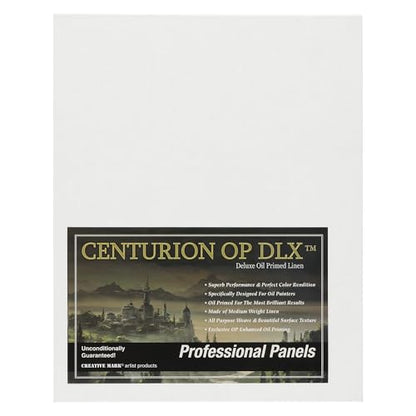 Centurion Deluxe Professional Oil Primed Linen Canvas Panels - 6"x12" - 6 Pack of Linen Canvases for Painting, Artwork and More - size: 6"x12"