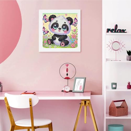 Arttoplus Panda Diamond Art Painting Kits for Kids with Frame 7x7 inch - color: CC966-US