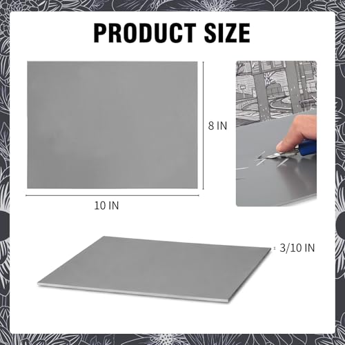 8 Pcs 8x10 Soft Linoleum Carving Block, Linocut Block for Printmaking, Gray | Engraving Art Project, Printmaking Artist Studio Supplies - color: Gray, size: 8'' x 10'' 8 Pack