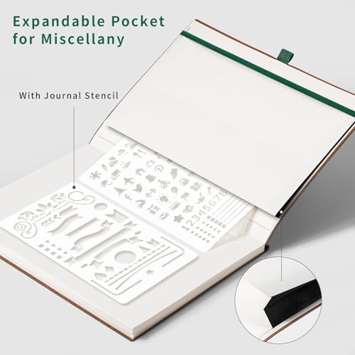 AHGXG Dotted Journal, 120 GSM Paper, 96 Pages, B5 (7.6'' X 10'') - color: Dark Green, style: B5-Dotted-120G