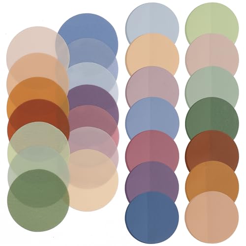 Mr. Pen- Round Transparent Sticky Notes, 1.1” Diameter, 14 Pads, 560 Sheets - color: Organic Modern, size: 560 pcs