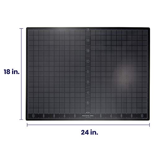 Pacific Arc Double Sided Self Healing Vinyl Rotary Cutting Mat - Thick & Durable for Sewing & Scrapbook Paper (18"x24") - size: 18"x24"
