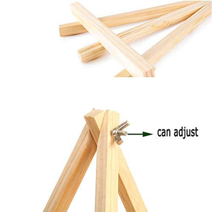 9.4 Inches Tall Wood Easels Set of Tabletop Display Easels, Art Craft Painting Easel Stand for Artist Adults Students (6pack) - style: 6pack