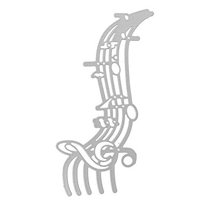 Cutting Dies Music Dies Handmade DIY Paper Art Cards Album Decoration Stencils Template Embossing for Card Scrapbooking Craft (Musical Notes) - style: Music Score