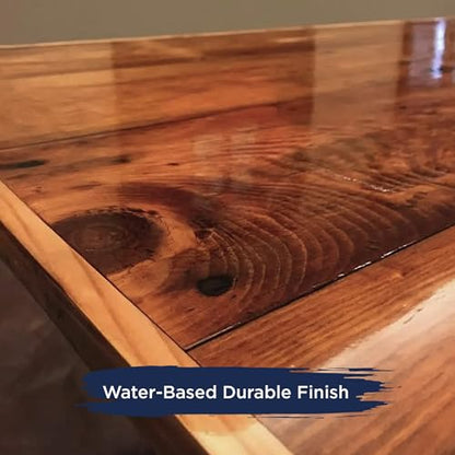 Bluebird Polyurethane Clear Coat for Furniture, Paintings, Water-Based Professional Varnish (Gloss, 33.8 Fl Oz) - color: Gloss, size: 33.8 Fl Oz