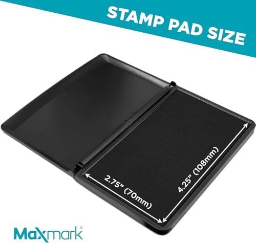MaxMark Large Brown Stamp Pad - 2-3/4" by 4-1/4" - Premium Quality Felt Pad - Pack of 2 - color: Brown, size: Pack of 2 - 2-3/4" by 4-1/4"
