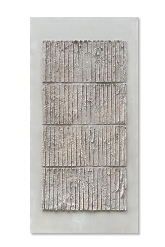 NANKAI Art Hand-painted White thick texture Abstract art Oil painting 24x48 inch Contemporary Minimalist art home wall decoration painting - color: NKHB163