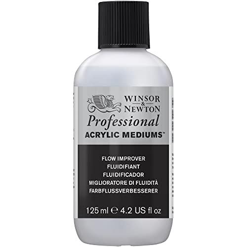 Winsor & Newton Professional Acrylic Medium, Flow Improver, 125ml | Reduces surface tension to improve paint flow, minimize brush marks, and support fine detail without thinning color. - color: Flow Improver, style: 125ml (4.2-oz)