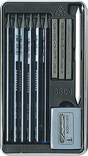 Koh-I-Noor Gioconda 11-Piece Artist Set, Packed in Tin (8894) - size: 1 Count (Pack of 1), style: Packed in Tin