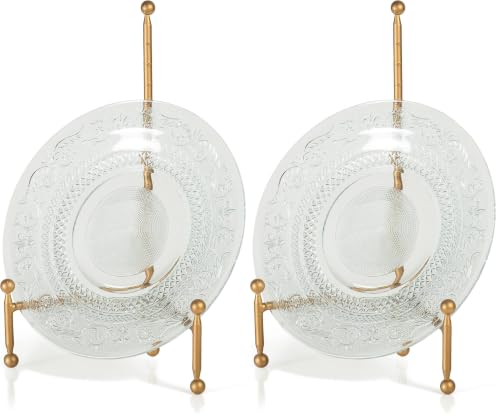 Red Co. Decorative Tripod Plate Stand and Art Holder Easel in Gold Finish - 14" h (Pack of 2) - color: Gold, size: Height - 14" (Pack of 2)