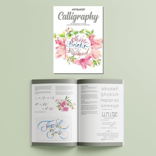 Art Maker: Calligraphy - Complete Starter Kit, Pocket Studio, Instruction Book, Fountain Pen, Dual-Tip Pens, Nibs & Ink Cartridges, Lettering Supplies