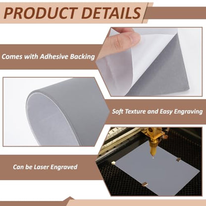 BENECREAT 40Pcs Wooden Stamp Blocks, 5 Sizes Blank Rubber Stamp Mounts with Rubber Stamp Sheet, Laser Engraving Rubber Seal Accessories for Crafts DIY