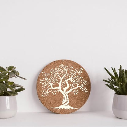 Tree of Life Stencil, Reusable Painting Template, DIY Home Decor | 11.8" x 11.8" Plastic Craft Stencil, Tree Wall Stencil, DIY Home Decor Template for Wood Wall Floor Fabric Glass Furniture - style: Tree of Life A